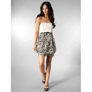 Corey Lynn Calter Geo Rose Strapless Dress Size 2 EUC